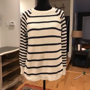 RD Style navy/cream striped sweater size s
